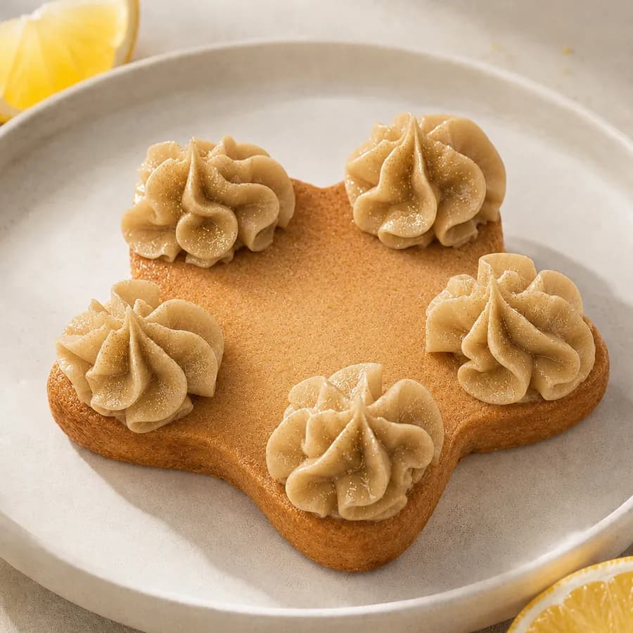Star-shaped cookie with cream from May's collection